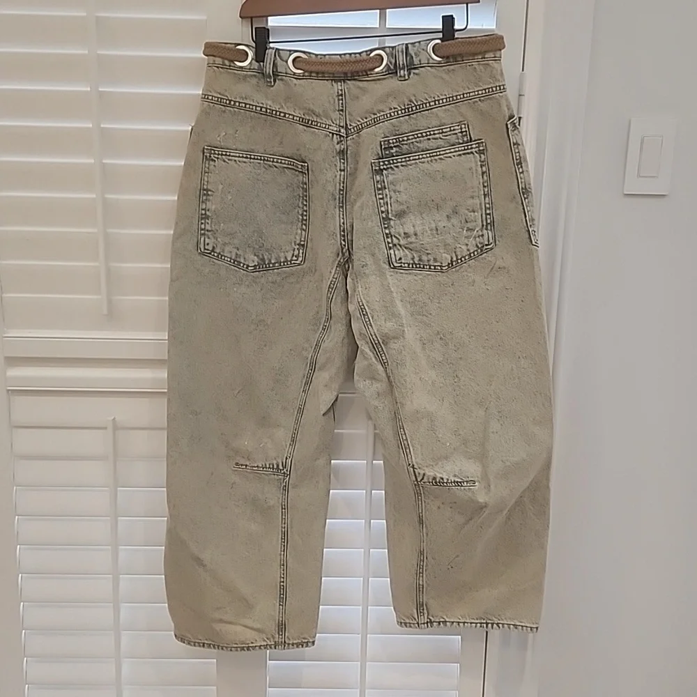 Free People Moxie Jeans with Brown Tie - Picture 6 of 8